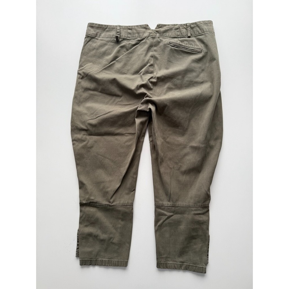 SIBEL SARAL High Rise Cropped Pants Womens 35x22 Green Side Zip Trouser - Picture 12 of 14